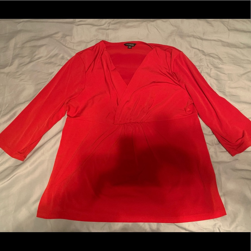 Red dress casual top